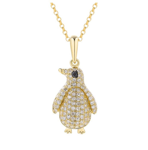 0.29 Ctw Diamond 14k Yellow Gold Round Shape Womens Diamond Necklace Pendant With 16 Inch Chain