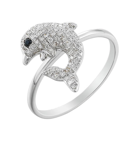 0.19 Ctw Diamond 14k White Gold Round Shape Womens Diamond Ring