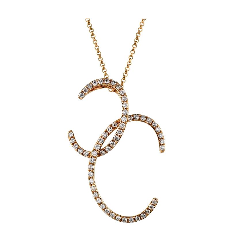 0.4 Ctw Diamond 14k Rose Gold Round Shape Womens Diamond Necklace Pendant With 16 Inch Chain