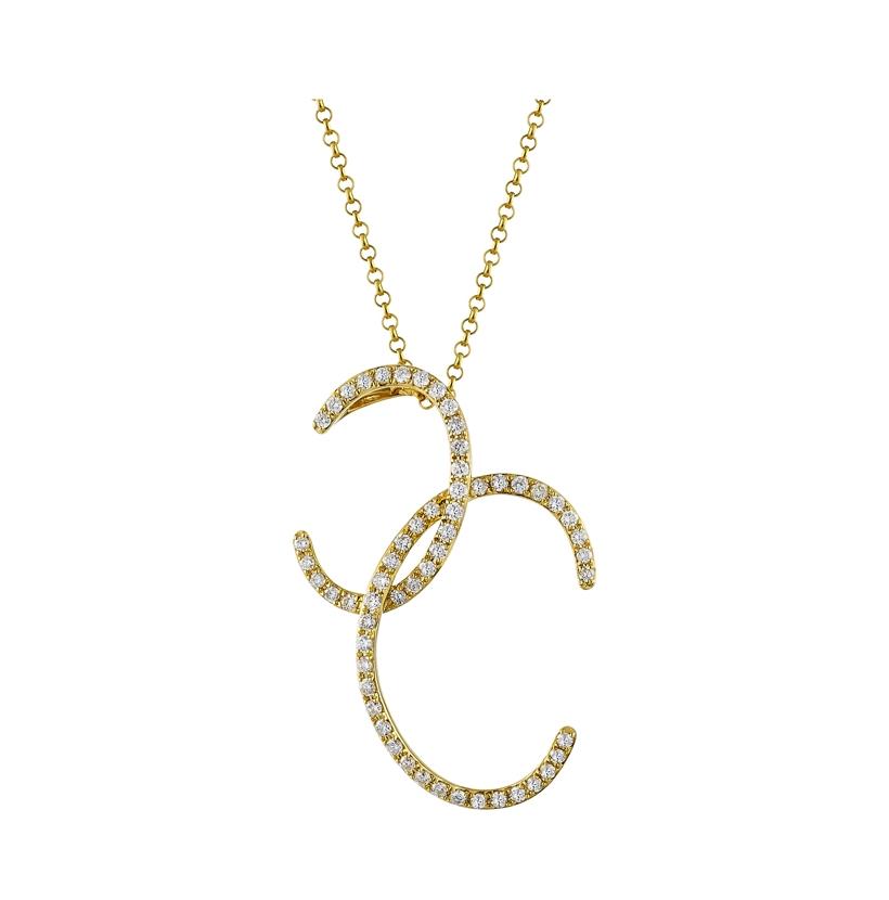 0.4 Ctw Diamond 14k Yellow Gold Round Shape Womens Diamond Necklace Pendant With 16 Inch Chain