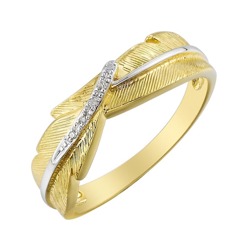 0.02 Ctw Diamond 14k Yellow Gold Round Shape Womens Diamond Ring