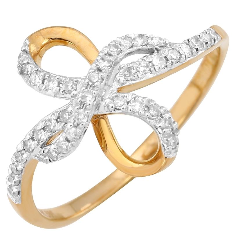 0.19 Ctw Diamond 14k Rose Gold Round Shape Womens Diamond Ring