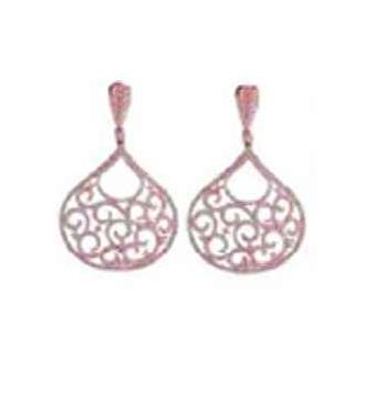 3.34 Ctw Diamond 14k Rose Gold Round Shape Womens Diamond Earrings