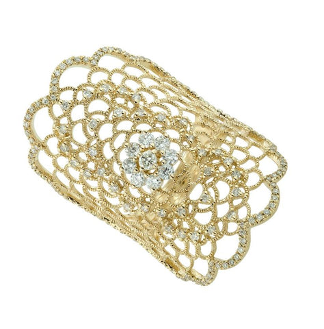 0.78 Ctw Diamond 14k Yellow Gold Round Shape Womens Diamond Ring