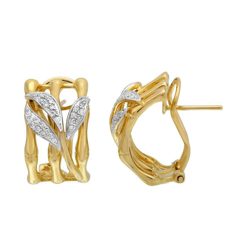 0.28 Ctw Diamond 14k Yellow Gold Round Shape Womens Diamond Earrings