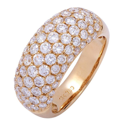 2.36 Ctw Diamond 18k Yellow Gold Round Shape Womens Diamond Ring