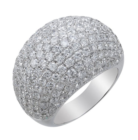 5.99 Ctw Diamond 18k White Gold Round Shape Womens Diamond Ring