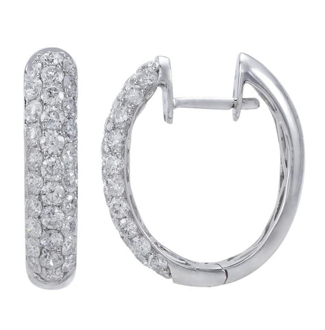 2.53 Ctw Diamond 14k White Gold Round Shape Womens Diamond Earrings