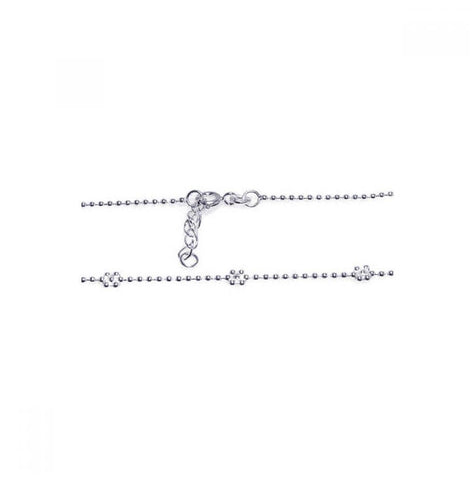 .925 Sterling Silver Bead Anklet