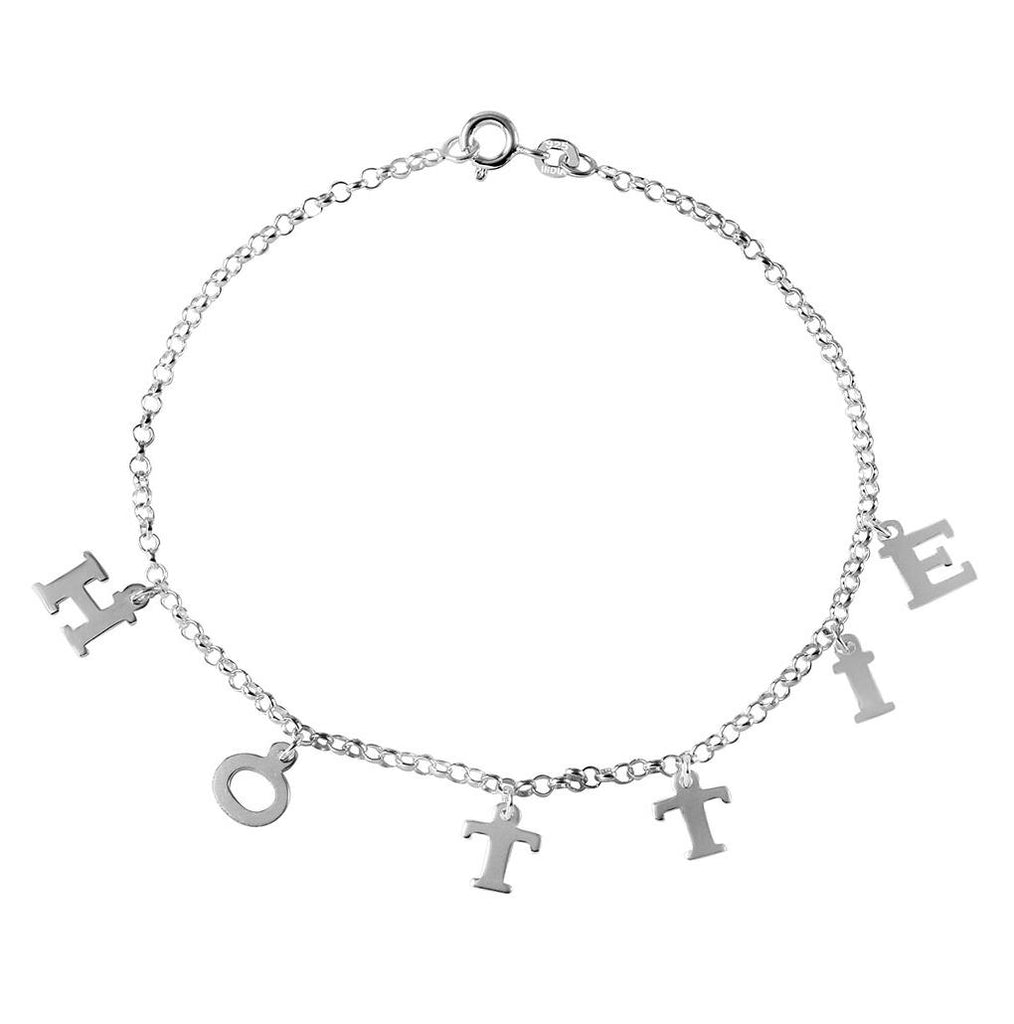 .925 Sterling Silver Hottie Chain Link Anklet