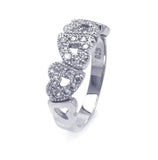 .925 Sterling Silver Rhodium Plated Cz Multiple Hearts Ring, <b>size: 5</b>