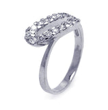 .925 Sterling Silver Rhodium Plated Cz Ring, <b>size: 5</b>