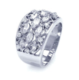 .925 Sterling Silver Rhodium Plated Multi Cz Mesh Ring, <b>size: 5</b>