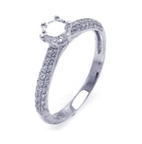 .925 Sterling Silver Rhodium Plated Micro Pave Cz Ring, <b>size: 5</b>