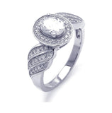 .925 Sterling Silver Rhodium Plated Micro Pave Cz Winged Ring, <b>size: 5</b>