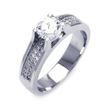 .925 Sterling Silver Rhodium & Black Rhodium Plated Micro Pave Clear & Black Cz Ring, <b>size: 5</b>