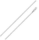 .925 Sterling Silver Diamond Cut Bead Chains 1.5mm, <b>size: 16</b>