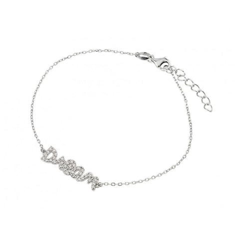 .925 Sterling Silver Rhodium Plated Dream Bracelet