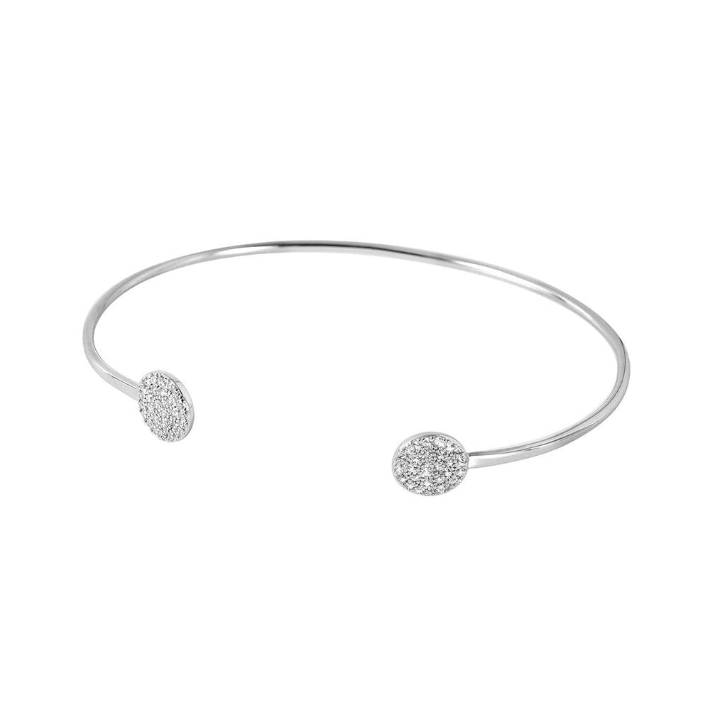 .925 Sterling Silver Rhodium Plated Cz Bracelet