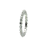 .925 Sterling Silver Rhodium Plated Clear Cz Stackable Eternity Ring, <b>size: 5</b>