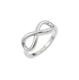 .925 Sterling Silver Rhodium Plated Infinity Ring, <b>size: 5</b>