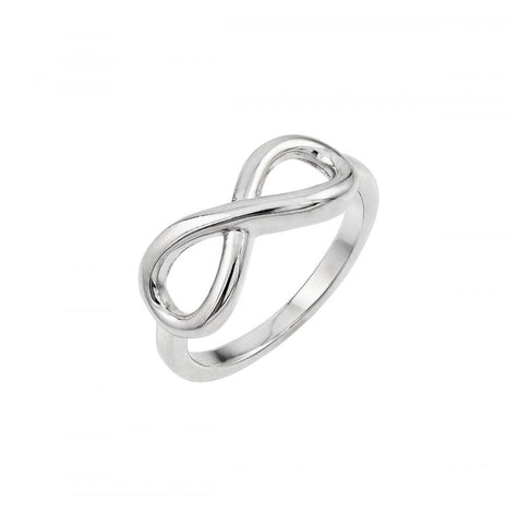 .925 Sterling Silver Rhodium Plated Infinity Ring, <b>size: 5</b>