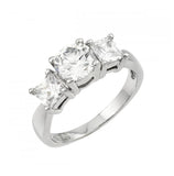 .925 Sterling Silver Rhodium Plated Past Present Future Cz Ring, <b>size: 5</b>