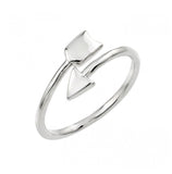 .925 Sterling Silver Rhodium Plated Arrow Ring, <b>size: 5</b>