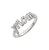 .925 Sterling Silver Rhodium Plated Mom Ring, <b>size: 5</b>