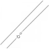 .925 Sterling Silver High Polished Box Chain 0.8mm, <b>size: 16</b>