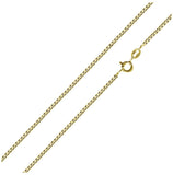 .925 Sterling Silver Gold Plated Box Chains 0.9mm, <b>size: 16</b>