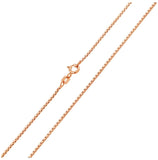 .925 Sterling Silver Rose Gold Plated Diamond V Cut Box Chain 0.96mm, <b>size: 16</b>