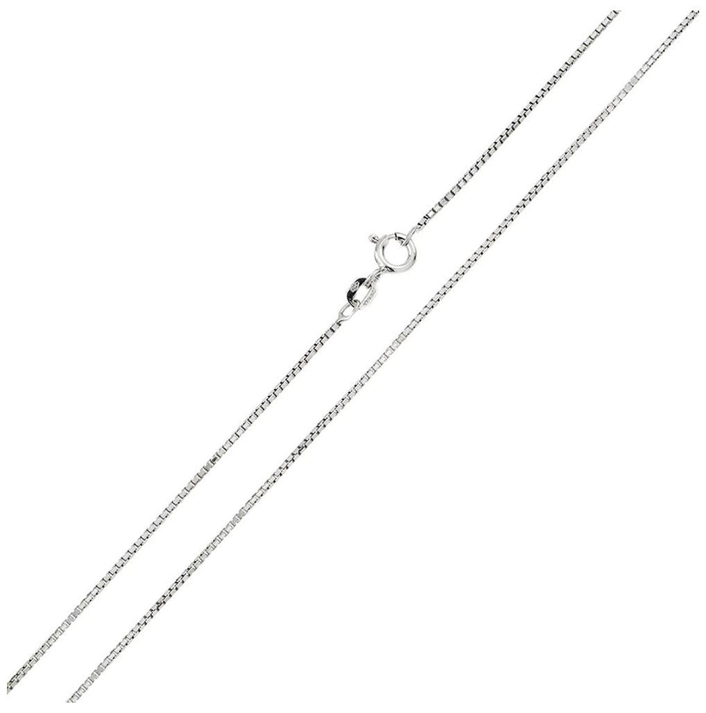 .925 Sterling Silver Rhodium Plated Shinny Greek Link Box Chains, <b>size: 16</b>