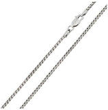 .925 Sterling Silver Rhodium Plated Round Box Chain 3.3mm, <b>size: 16</b>