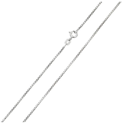 .925 Sterling Silver Rhodium Plated Box Round Diamond Cut Chain, <b>size: 16</b>