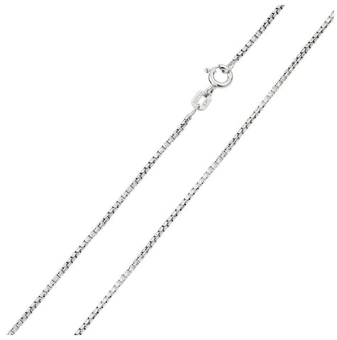 .925 Sterling Silver Rhodium Plated Box Round Diamond Cut Chain, <b>size: 16</b>