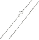 .925 Sterling Silver Rhodium Plated Box Round Dc Slash Chains, <b>size: 20</b>