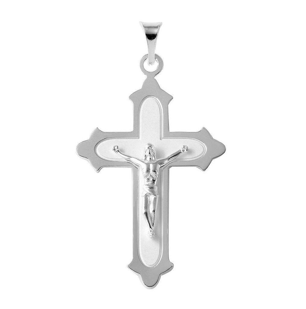 .925 Sterling Silver High Polished Small New Coptic Cross Pendant