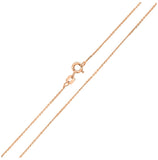 .925 Sterling Silver Rose Gold Plated Cable Chain, <b>size: 16</b>