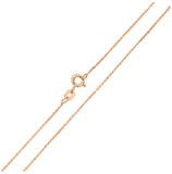 .925 Sterling Silver Rose Gold Plated Cable Chain, <b>size: 16</b>