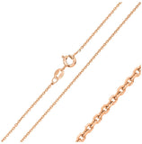 .925 Sterling Silver Rose Gold Plated Anchor Chain, <b>size: 16</b>