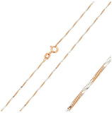 .925 Sterling Silver Rose Gold Plated Rdis Snake Chain, <b>size: 16</b>