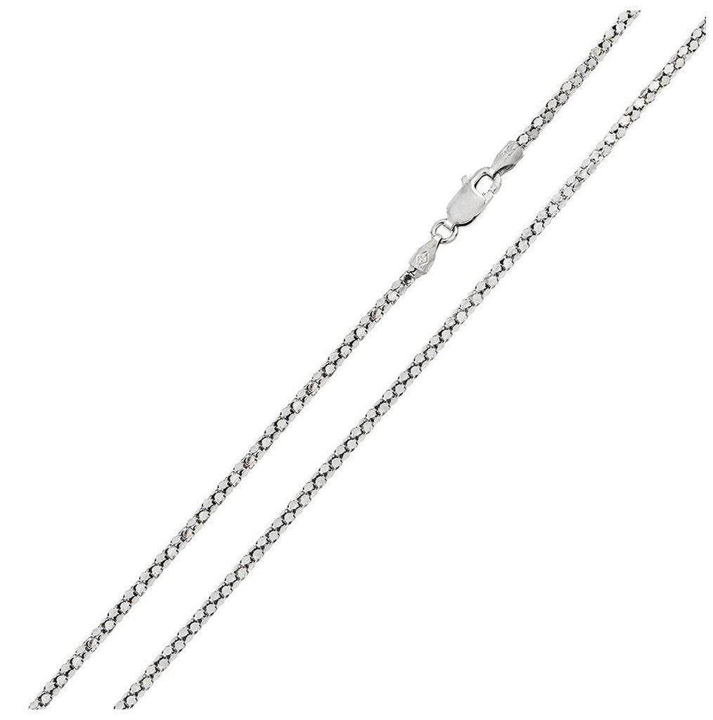 .925 Sterling Silver Rhodium Plated Flat Multi Disc Coreana Chain 1.5mm, <b>size: 16</b>