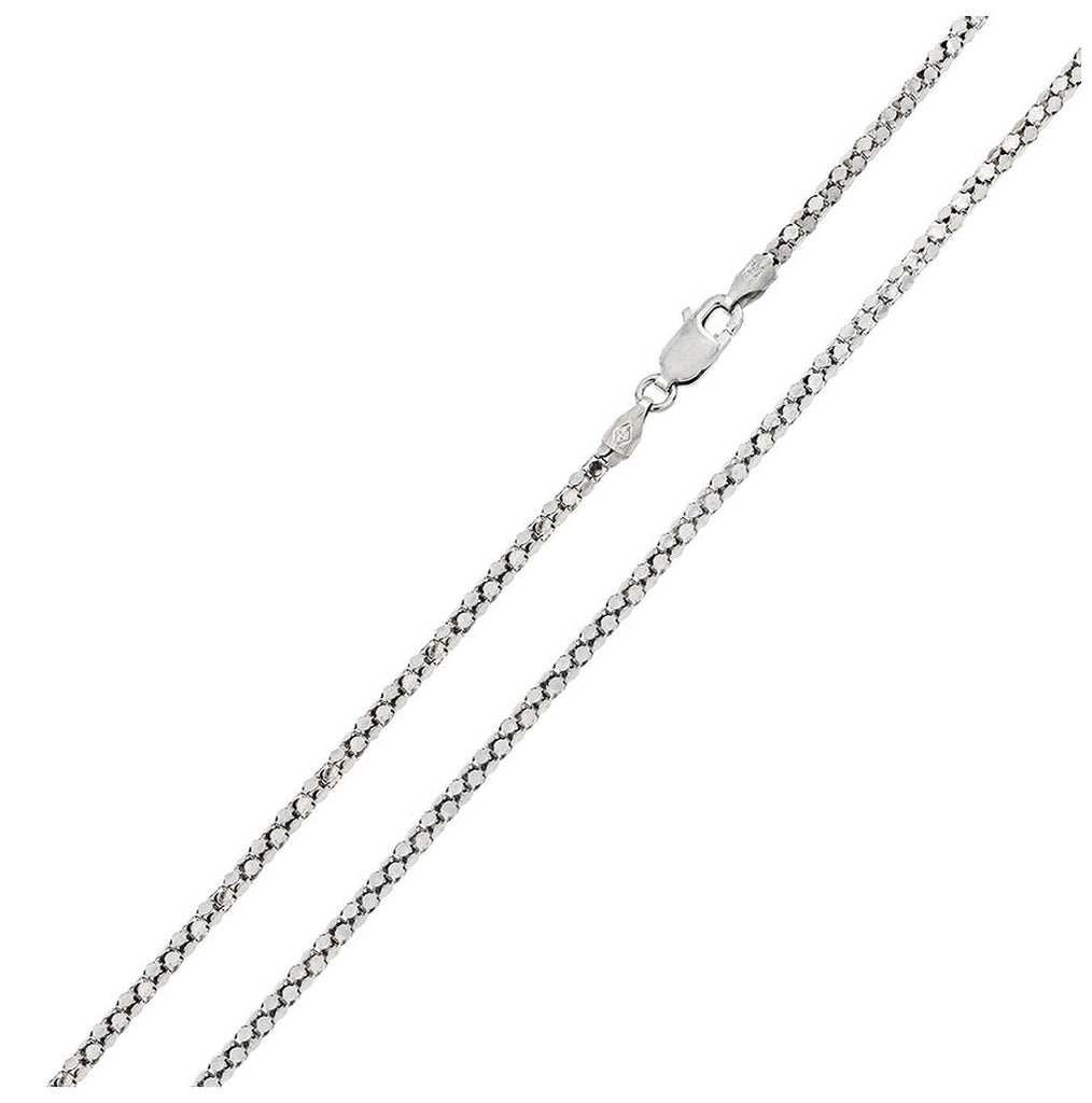 .925 Sterling Silver Rhodium Plated Flat Multi Disc Coreana Chain 1.7mm, <b>size: 16</b>