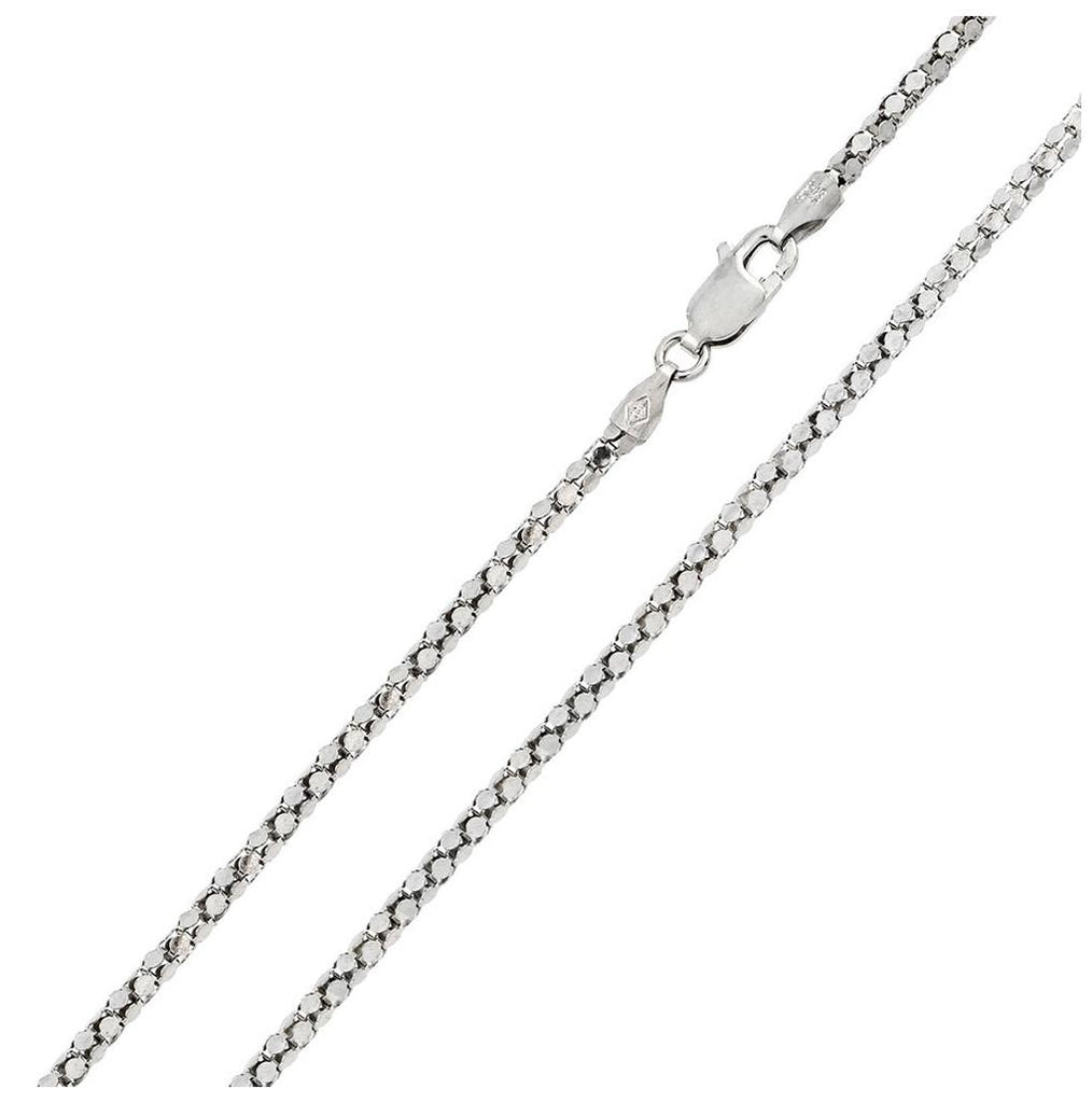 .925 Sterling Silver Rhodium Plated Flat Multi Disc Coreana Chain 2.9mm