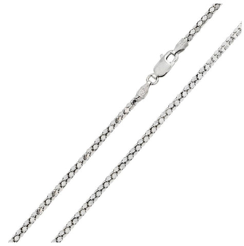 .925 Sterling Silver Rhodium Plated Flat Multi Disc Coreana Chain 2.9mm