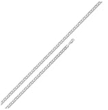 Super Flat High Polished Curb Chain 3.2mm, <b>size: 16</b>