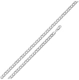 Super Flat High Polished Curb Chain 4.5mm, <b>size: 18</b>