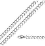 Super Flat High Polished Curb Chain 6.8mm, <b>size: 18</b>