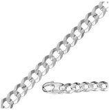 Super Flat High Polished Curb Chain 11.5mm, <b>size: 18</b>